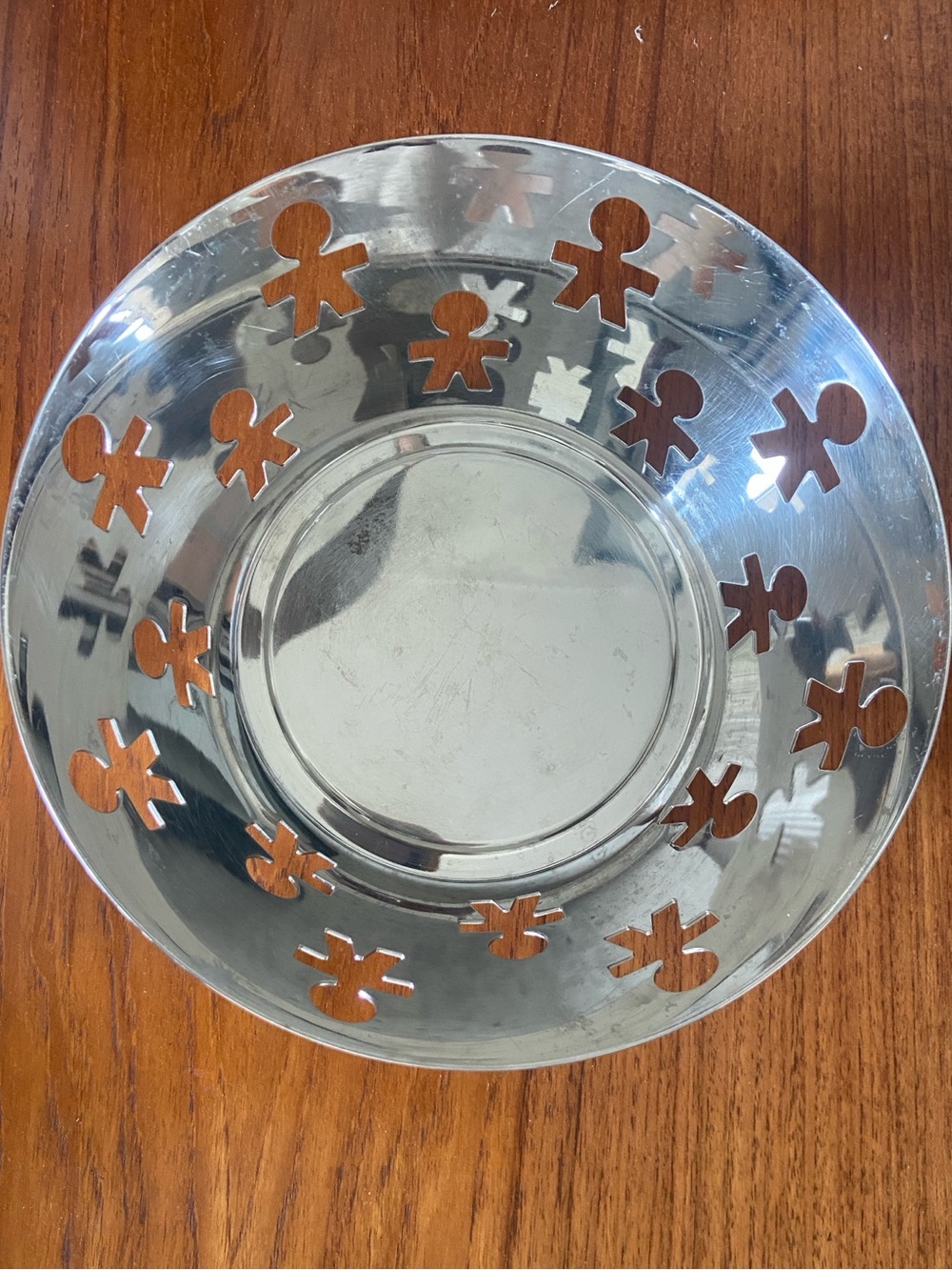 Alessi Girotondo Stainless Steel Fruit Bowl 8.25" King Kong Giovannoni Italy - Picture 2 of 6